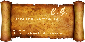 Czibulka Gabriella névjegykártya