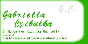 gabriella czibulka business card